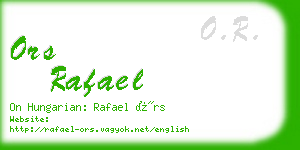 ors rafael business card